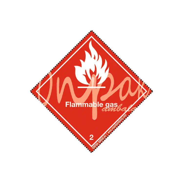UN risk etiketi: Sınıf 2.1 yanıcı gaz