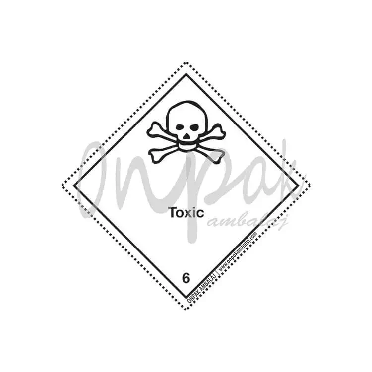 UN risk etiketi: Sınıf 6.1 zehirli madde