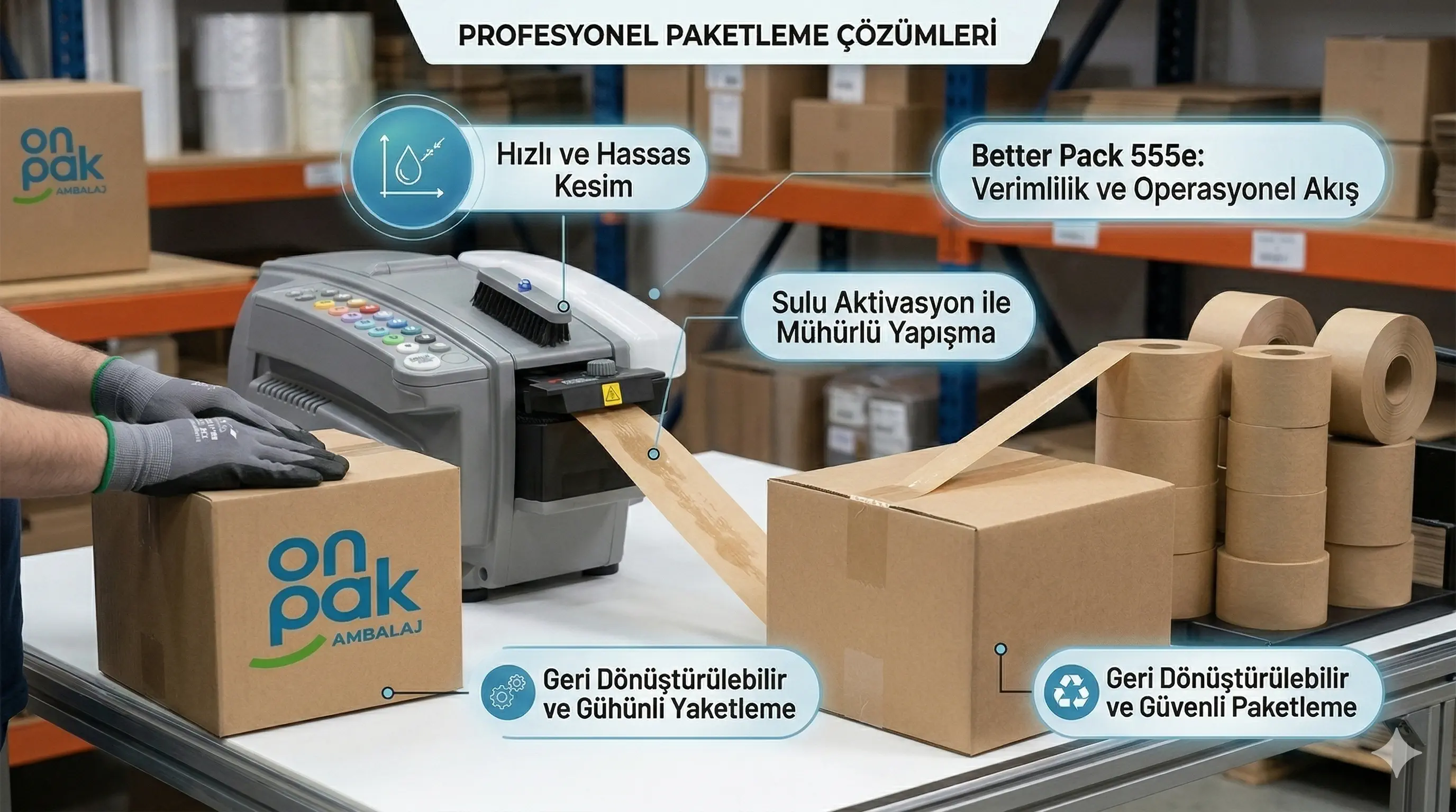 Kraft paper tape machine — fast packaging solution for carton closure