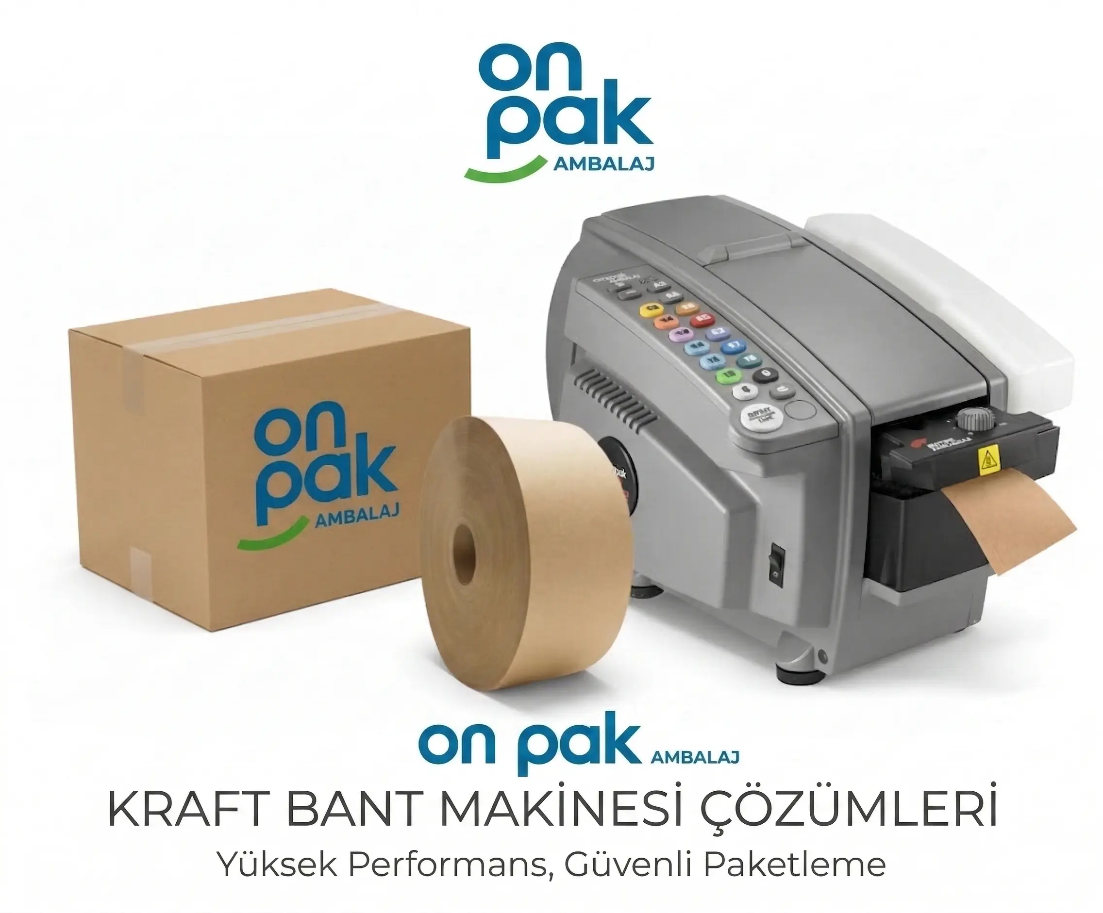 Kraft paper tape machine — sealing corrugated boxes with gummed kraft tape